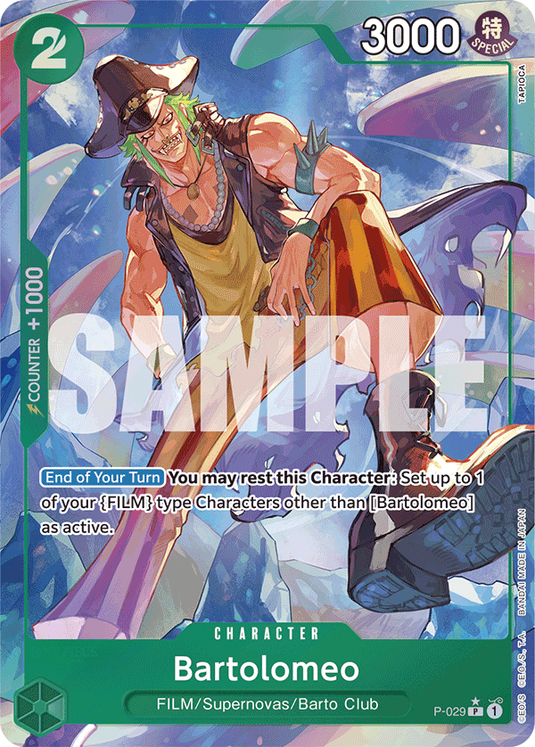 Bartolomeo - P-029 - ONE PIECE CARD THE BEST [PRB01] (P) — One Piece Promotion Cards