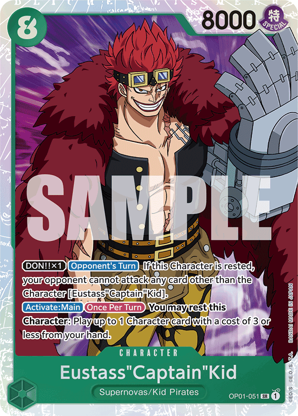 Eustass"Captain"Kid - OP01-051 - ONE PIECE CARD THE BEST [PRB01] (SR) — OP 01: Romance Dawn