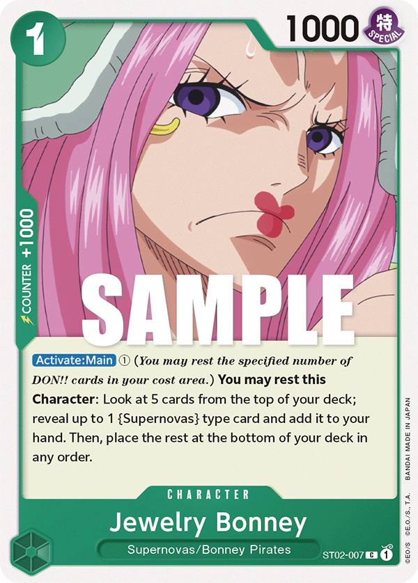 Jewelry Bonney - ST02-007 - Worst Generation[ST02] (C)Super Pre-Release — Super Pre-Release Starter Deck 2: Worst Generation