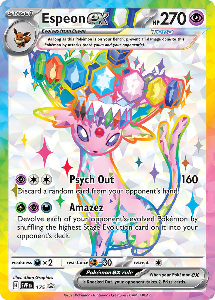 Espeon ex - 175 - SV: Scarlet & Violet Promo Cards (SVP) — SV: Scarlet & Violet Promo Cards