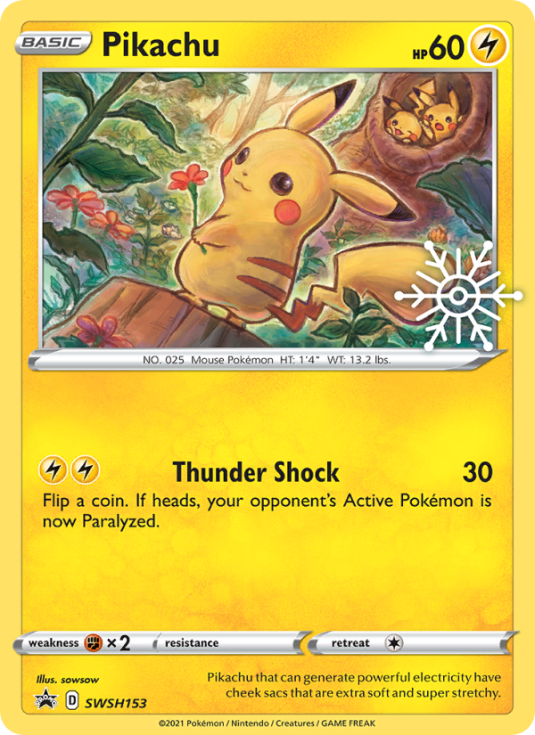 Pikachu - SWSH153/107 - SWSHP: SWSH Black Star Promos (None) — SWSH: Sword & Shield Promo Cards