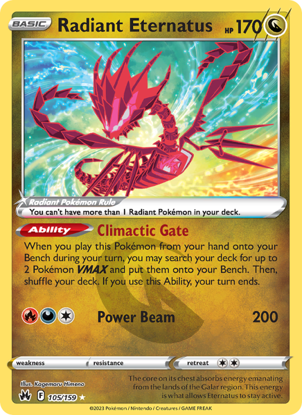 Radiant Eternatus - 105/159 - SWSH12.5: Crown Zenith (Radiant Rare) — Crown Zenith