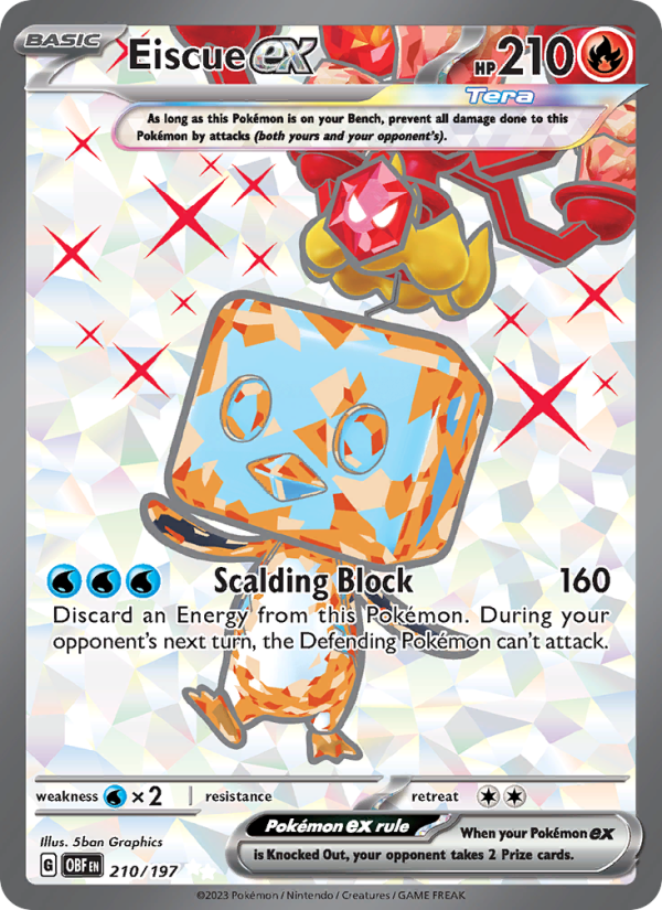 Eiscue ex - 210/197 - SV03: Obsidian Flames (Ultra Rare) — SV03: Obsidian Flames