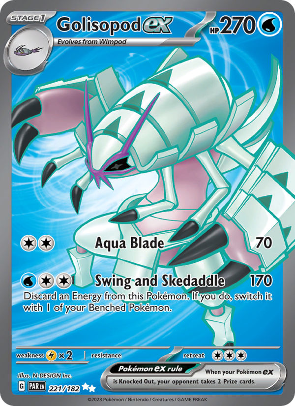 Golisopod ex - 221/182 - SV04: Paradox Rift (Ultra Rare) — SV04: Paradox Rift