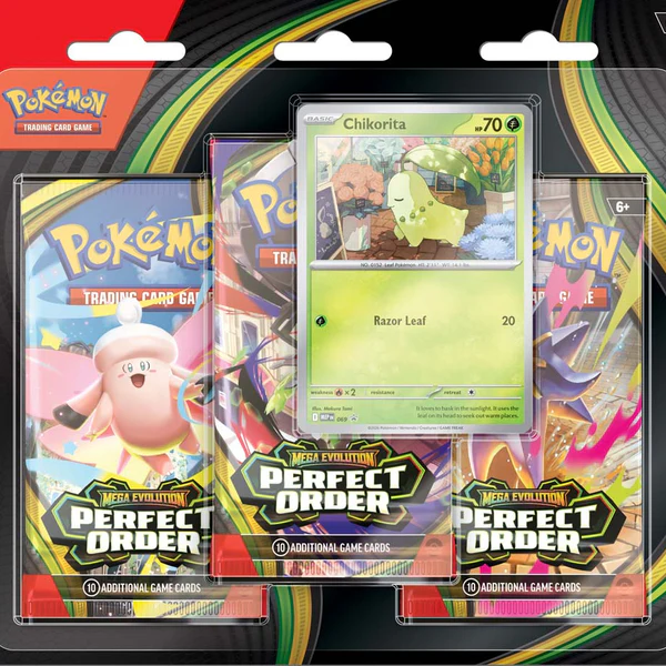 Pokémon TCG: Mega Evolution 3 - "Perfect Order" 3-Booster Blister — Pokémon TCG Producto Sellado
