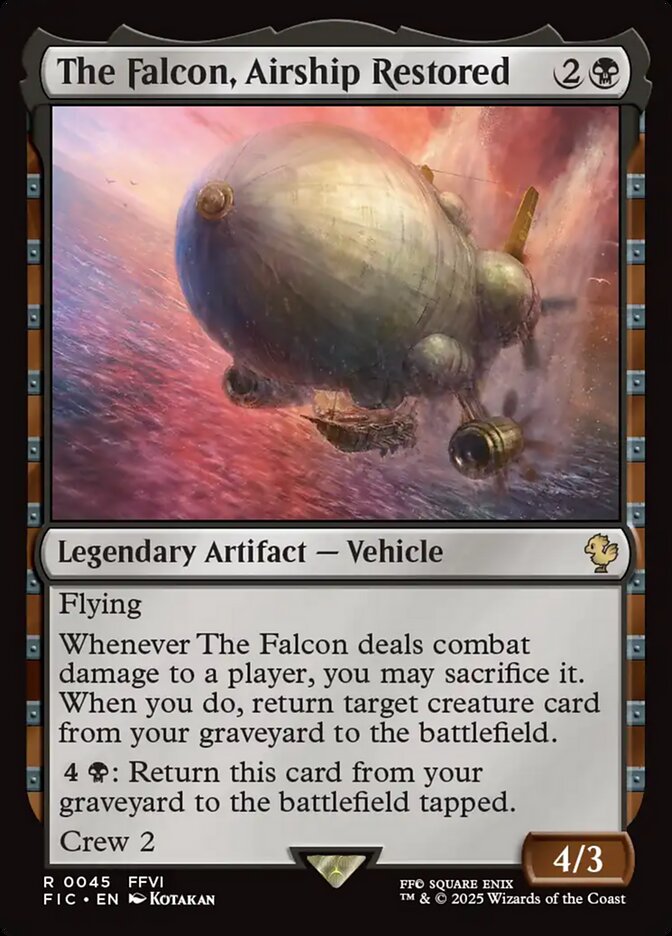 The Falcon, Airship Restored - 45 (rare) — NEGRO