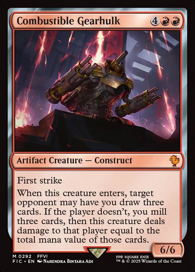 Combustible Gearhulk - 292 (mythic) — ROJO