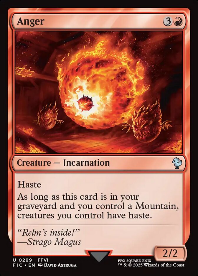 Anger - 289 (uncommon) — ROJO