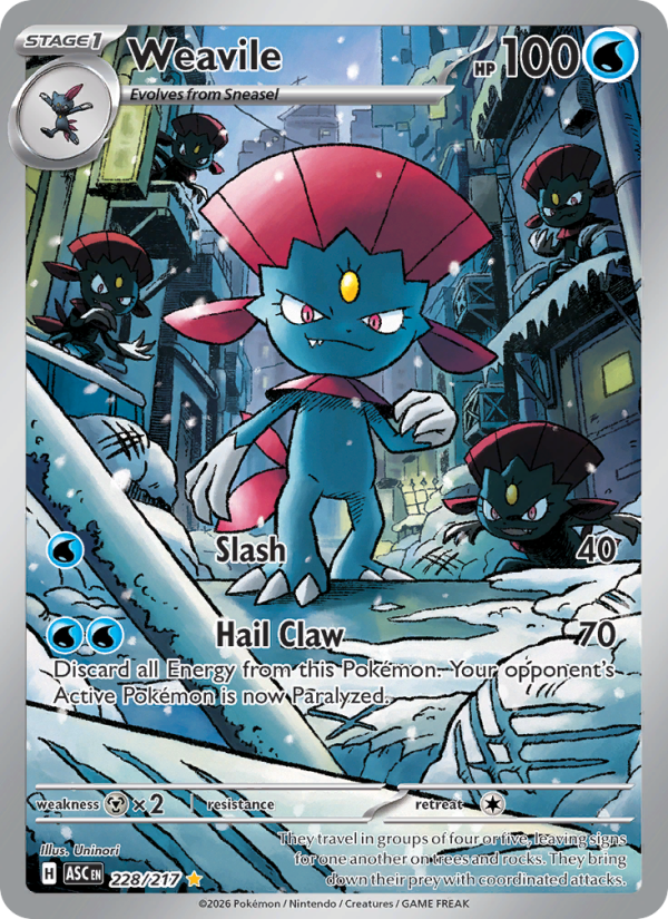 Weavile - 228/217 - ME02.5: Ascended Heroes (Illustration rare) — ME: Ascended Heroes