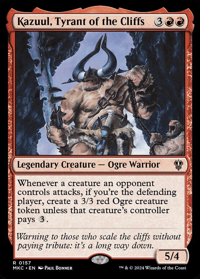 Kazuul, Tyrant of the Cliffs - 157 (rare) — ROJO