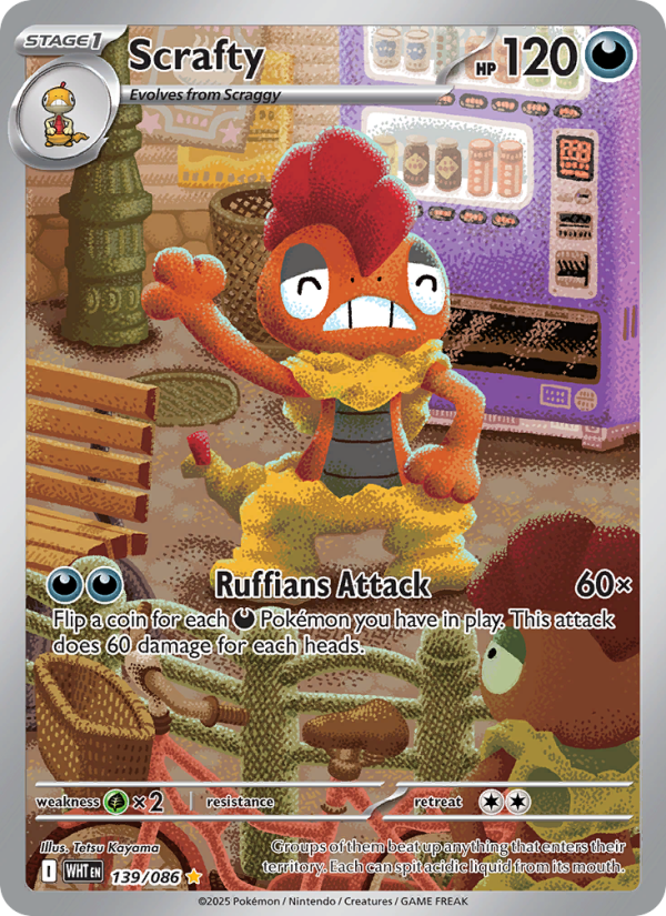 Scrafty - 139/86 - SV10.5W: White Flare (Illustration rare) — SV: White Flare