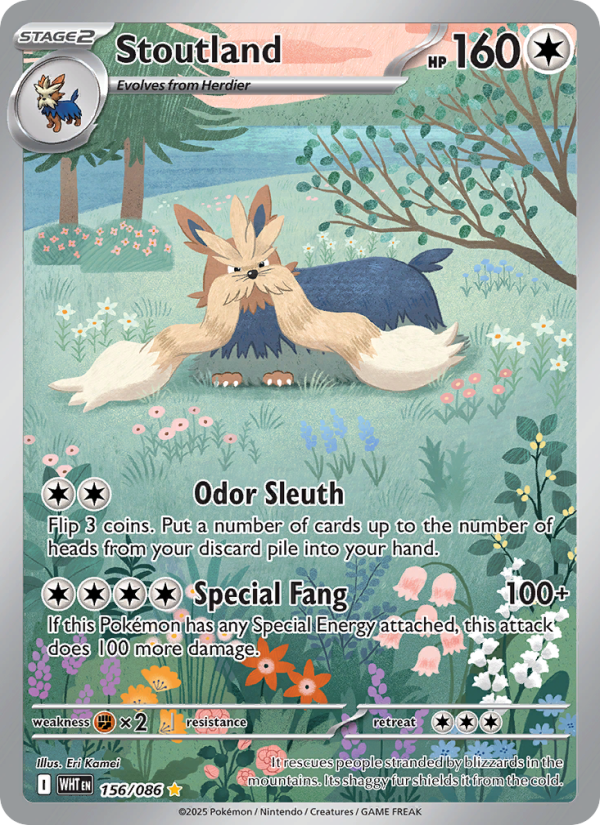 Stoutland - 156/86 - SV10.5W: White Flare (Illustration rare) — SV: White Flare