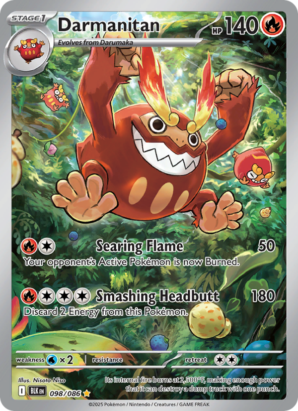 Darmanitan - 098/86 - SV10.5B: Black Bolt (Illustration rare) — SV: Black Bolt