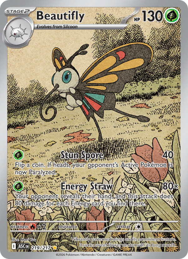 Beautifly - 219/217 - ME02.5: Ascended Heroes (Illustration rare) — ME: Ascended Heroes