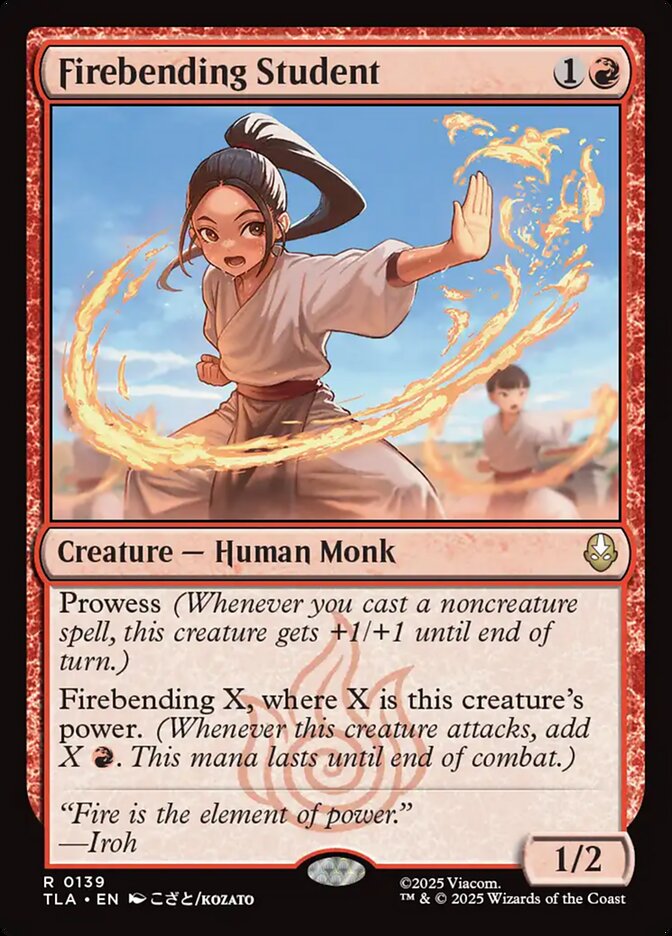 Firebending Student - 139 (rare) Foil — ROJO