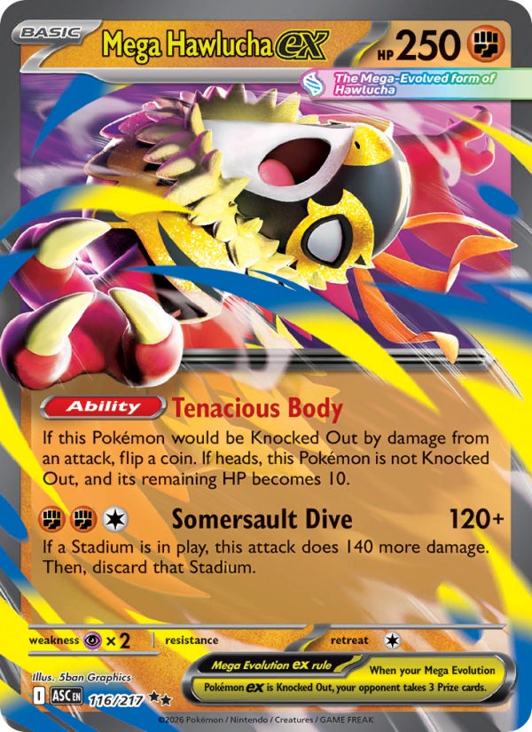 Mega Hawlucha ex - 116/217 - ME02.5: Ascended Heroes (Double rare) — ME: Ascended Heroes