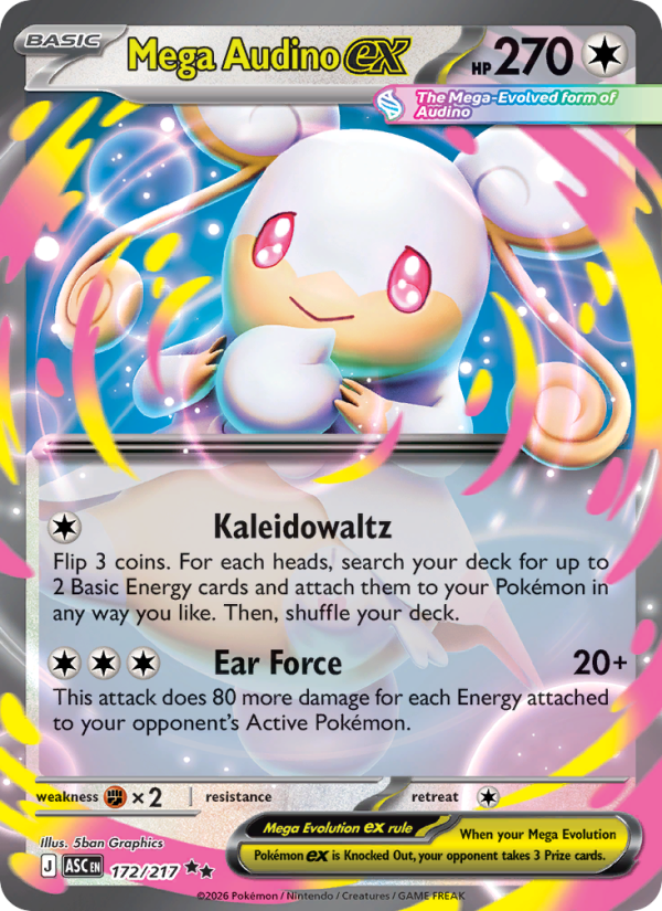 Mega Audino ex - 172/217 - ME02.5: Ascended Heroes (Double rare) — ME: Ascended Heroes