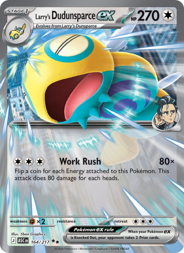 Larry's Dudunsparce ex - 164/217 - ME02.5: Ascended Heroes (Double rare) — ME: Ascended Heroes