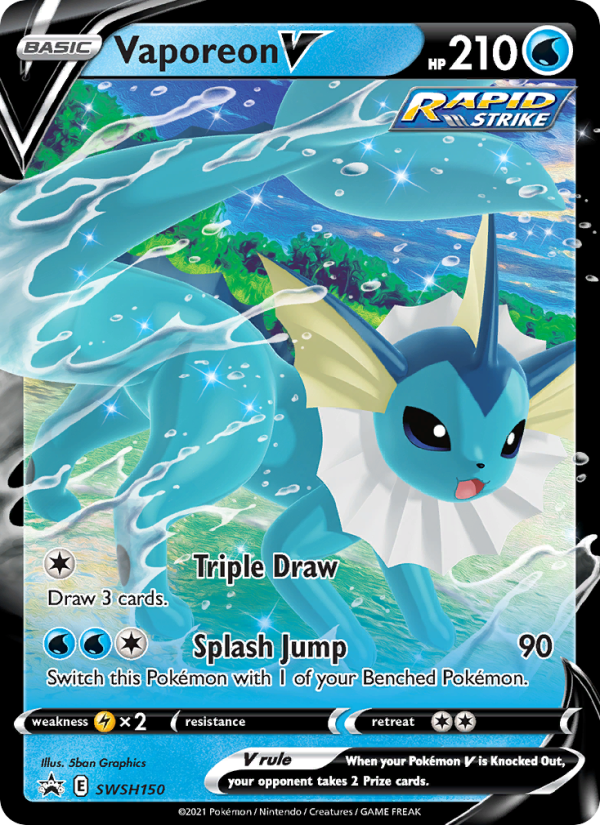 Vaporeon V - SWSH150/107 - SWSHP: SWSH Black Star Promos (None) — SWSH: Sword & Shield Promo Cards