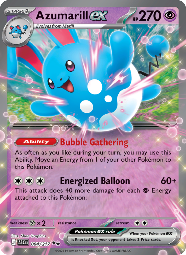 Azumarill ex - 084/217 - ME02.5: Ascended Heroes (Double rare) — ME: Ascended Heroes