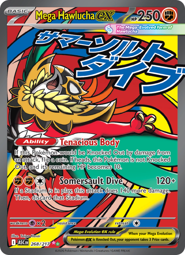 Mega Hawlucha ex - 268/217 - ME02.5: Ascended Heroes (Ultra Rare) — ME: Ascended Heroes