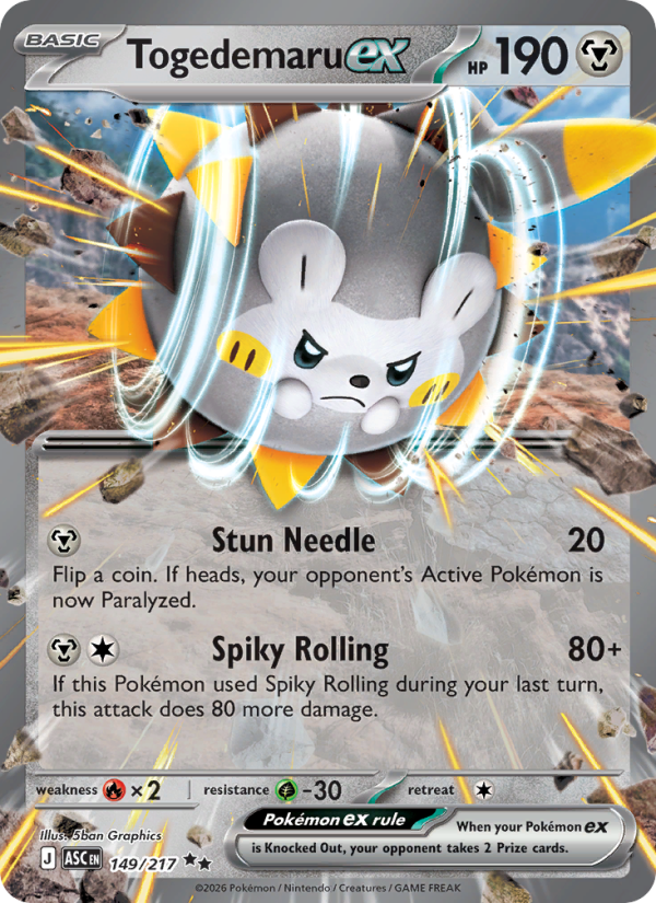 Togedemaru ex - 149/217 - ME02.5: Ascended Heroes (Double rare) — ME: Ascended Heroes