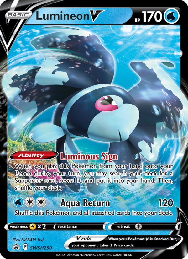 Lumineon V - SWSH250/107 - SWSHP: SWSH Black Star Promos (None) — SWSH: Sword & Shield Promo Cards