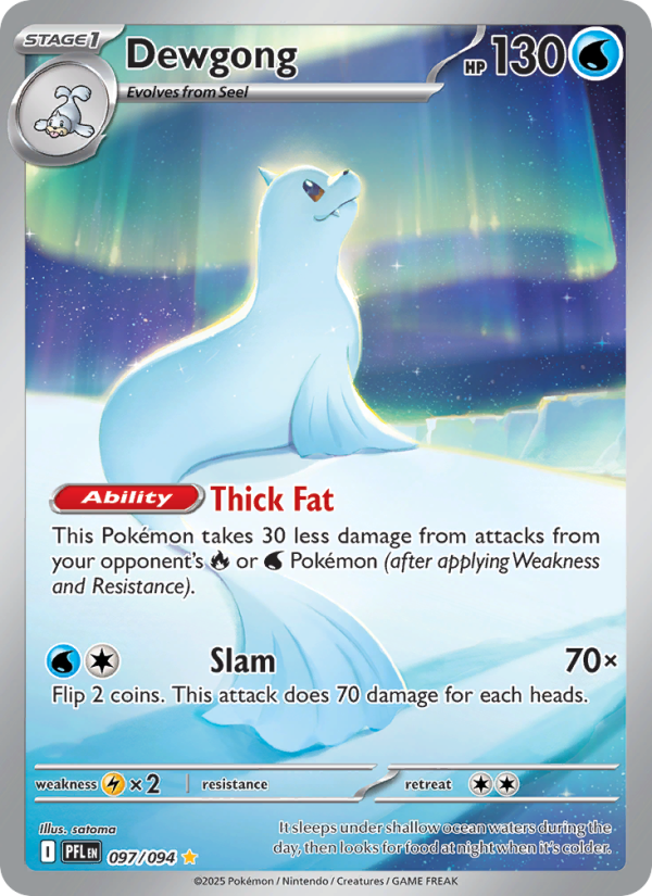 Dewgong - 097/94 - ME02: Phantasmal Flames (Illustration rare) — ME02: Phantasmal Flames