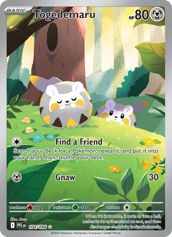 Togedemaru - 104/94 - ME02: Phantasmal Flames (Illustration rare) — ME02: Phantasmal Flames