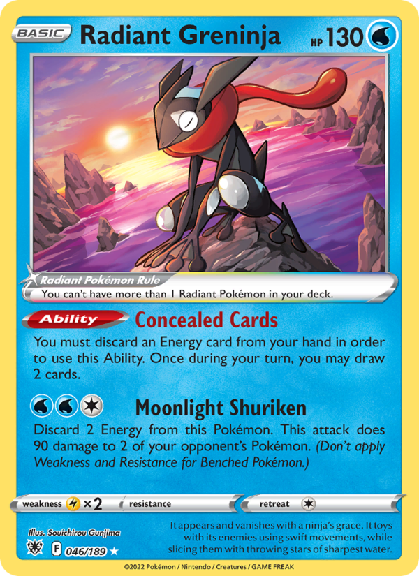 Radiant Greninja - 046/189 - SWSH10: Astral Radiance (Radiant Rare) — SWSH10: Astral Radiance