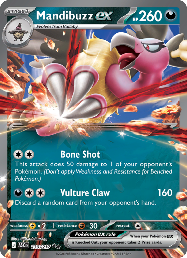 Mandibuzz ex - 139/217 - ME02.5: Ascended Heroes (Double rare) — ME: Ascended Heroes