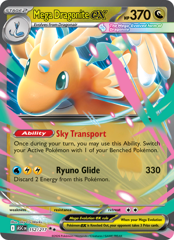 Mega Dragonite ex - 152/217 - ME02.5: Ascended Heroes (Double rare) —
