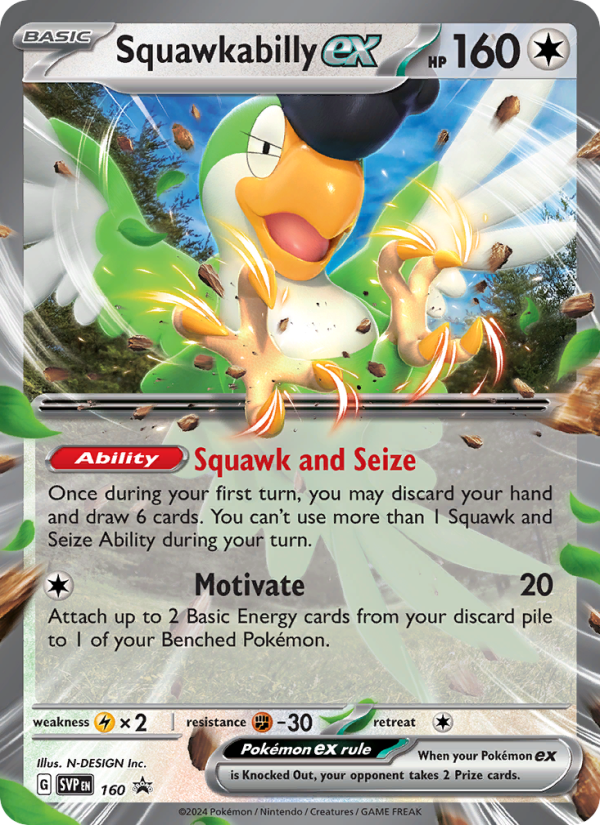 Squawkabilly ex - 160/0 - SVP: SVP Black Star Promos (None) — SV: Scarlet & Violet Promo Cards
