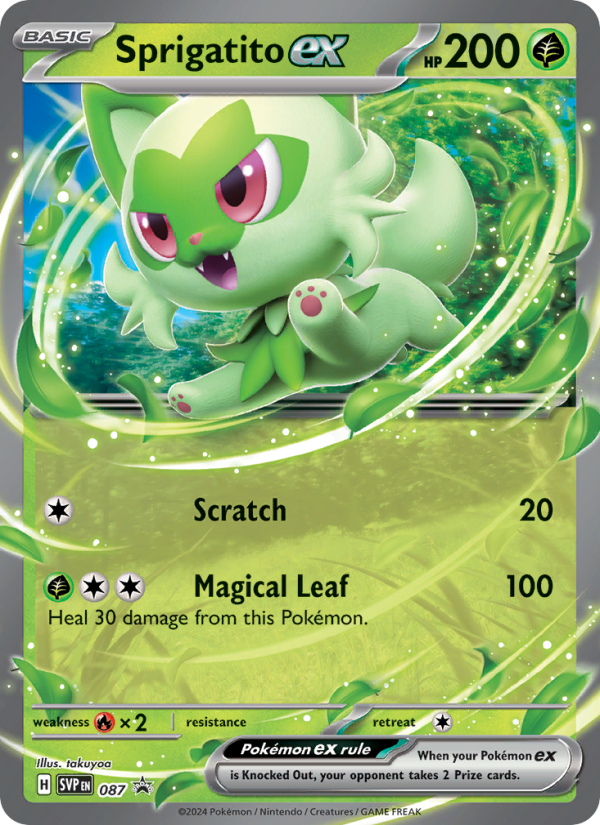 Sprigatito ex - 087/0 - SVP: SVP Black Star Promos (None) — SV: Scarlet & Violet Promo Cards