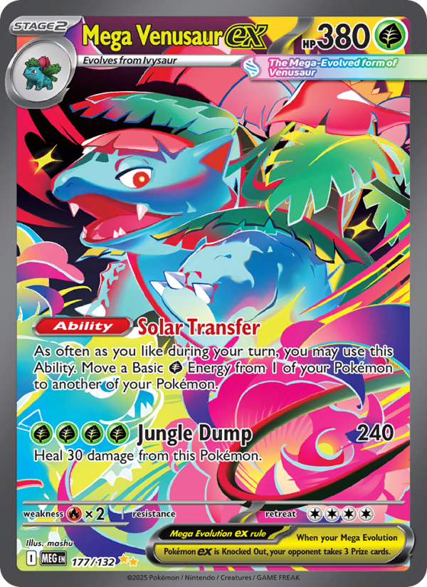 Mega Venusaur ex - 177/132 - ME01: Mega Evolution (Special illustration rare) — ME01: Mega Evolution