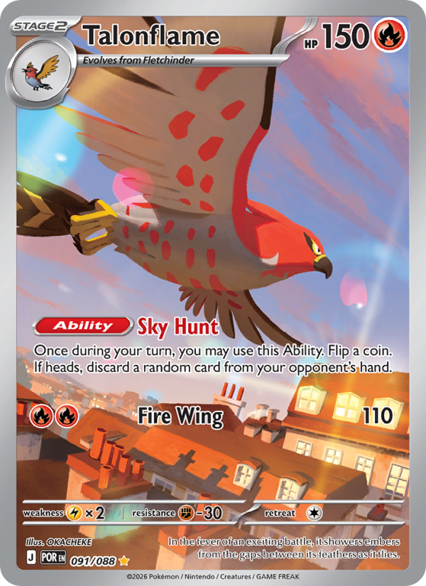 Talonflame - 091/88 - ME03: Perfect Order (Illustration rare) — ME03: Perfect Order
