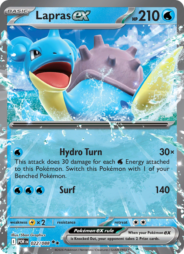 Lapras ex - 022/88 - ME03: Perfect Order (Double rare) — ME03: Perfect Order