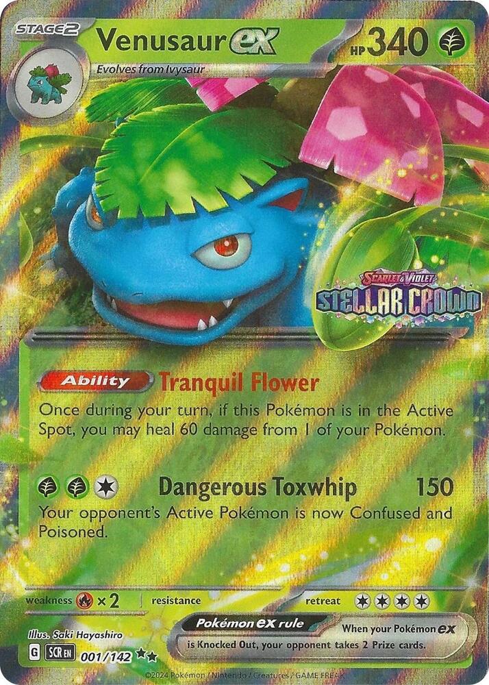 Venusaur ex (Stellar Crown Stamp) - Miscellaneous Cards & Products (MCAP) — SV07: Stellar Crown
