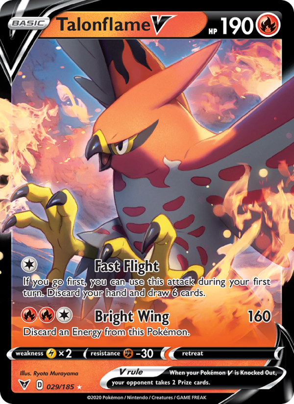 Talonflame V - 29/185 - SWSH4: Vivid Voltage (Holo Rare V) — SWSH04: Vivid Voltage