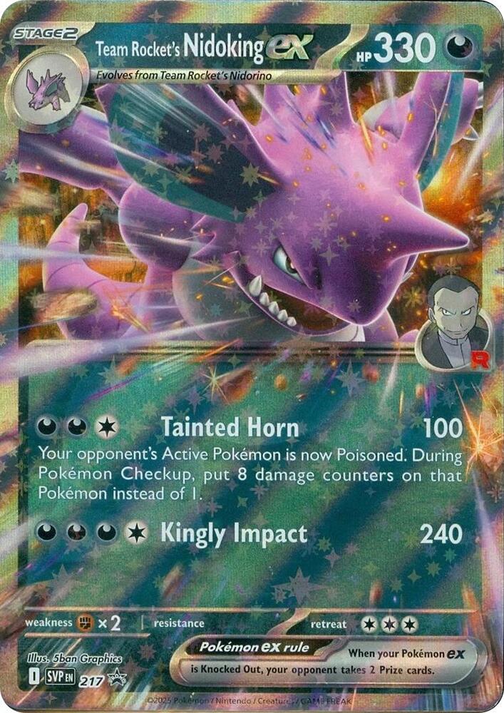 Team Rocket's Nidoking ex - 217/225 - SVP: SVP Black Star Promos (None) — SV: Scarlet & Violet Promo Cards