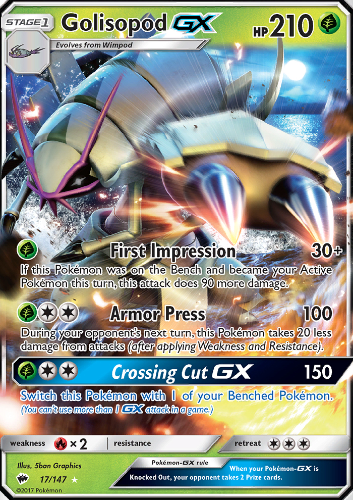 Golisopod GX - 17/147 - SM3: Burning Shadows (Ultra Rare) — SM - Burning Shadows