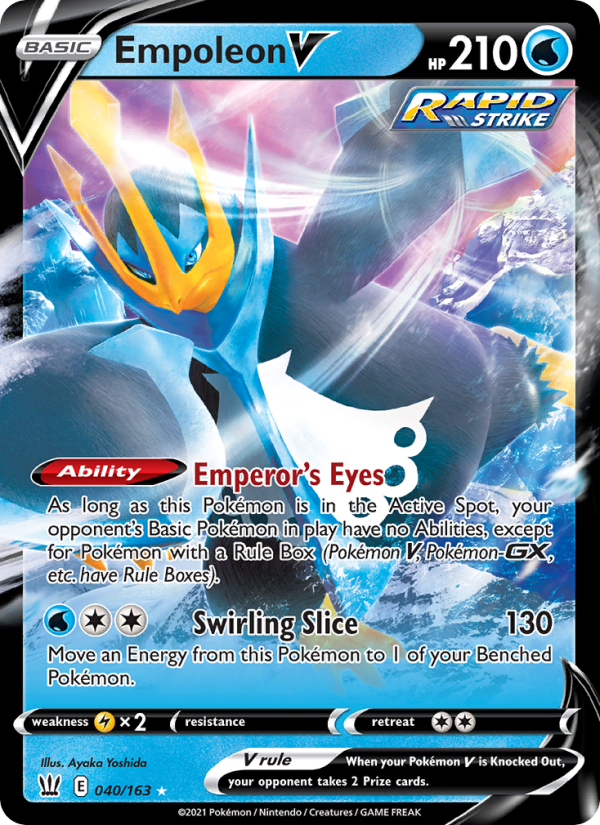 Empoleon V - 40/163 - SWSH5: Battle Styles (Holo Rare V) — SWSH05: Battle Styles
