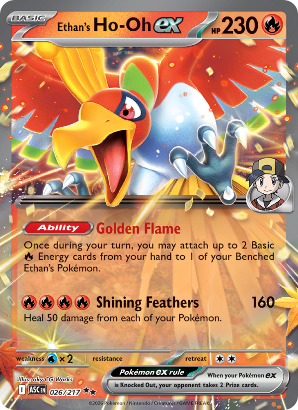 Ethan's Ho-Oh ex - 026/217 - ME02.5: Ascended Heroes (Double rare) — ME: Ascended Heroes