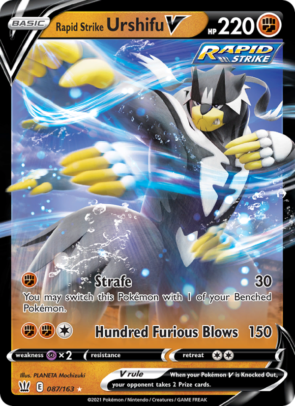 Rapid Strike Urshifu V - 87/163 - SWSH5: Battle Styles (Holo Rare V) — SWSH05: Battle Styles