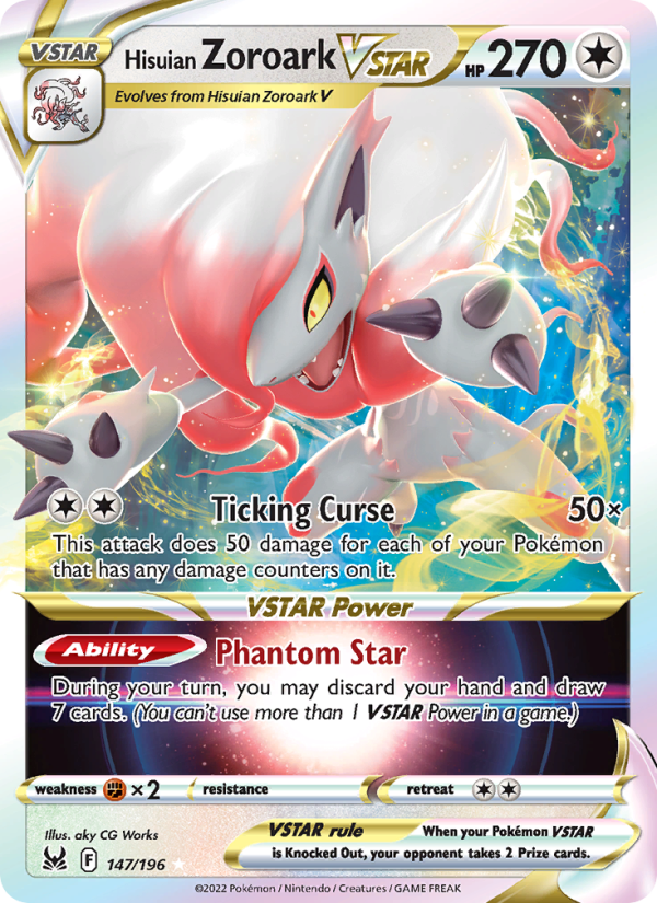 Hisuian Zoroark VSTAR - 147/196 - SWSH11: Lost Origin (Holo Rare VSTAR) — SWSH11: Lost Origin