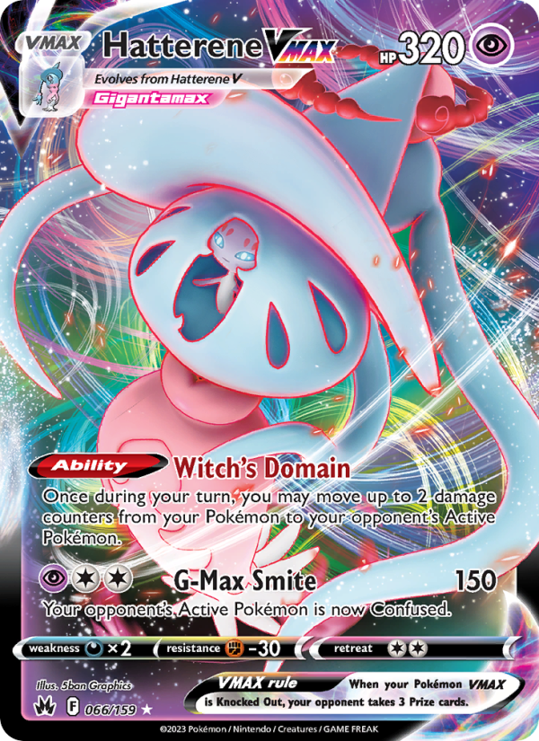 Hatterene VMAX - 066/159 - SWSH12.5: Crown Zenith (Holo Rare VMAX) — Crown Zenith