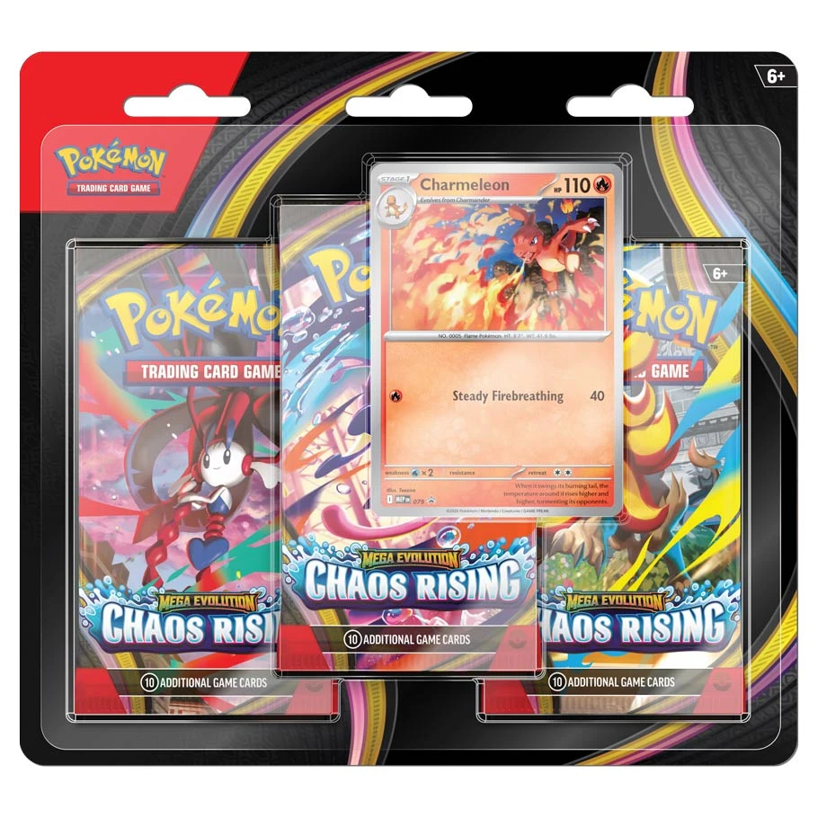 Pokémon TCG: Mega Evolution 4 - "Chaos Rising" 3-Booster Blister — Pokémon TCG Producto Sellado