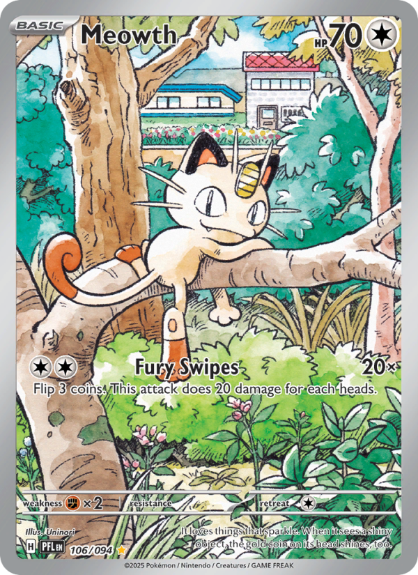 Meowth - 106/94 - ME02: Phantasmal Flames (Illustration rare) — ME02: Phantasmal Flames