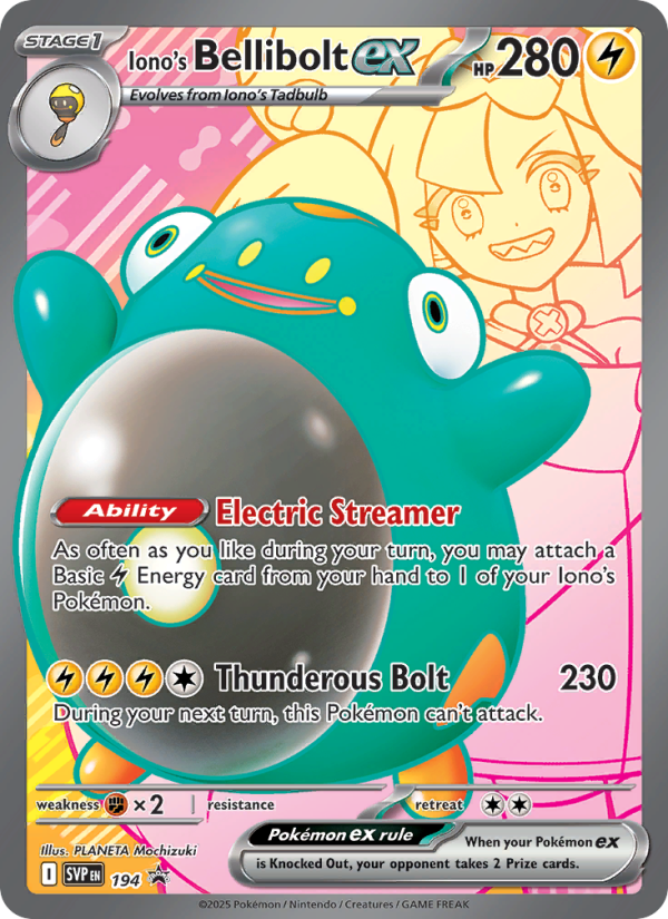 Iono's Bellibolt ex - 194/225 - SVP: SVP Black Star Promos (None) — SV: Scarlet & Violet Promo Cards