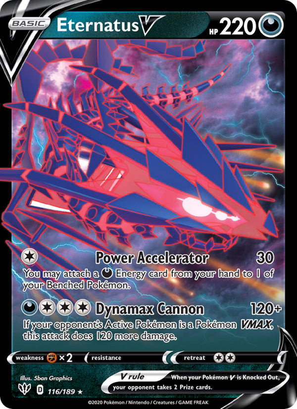 Eternatus V - 116/189 - SWSH3: Darkness Ablaze (Holo Rare V) — SWSH03: Darkness Ablaze